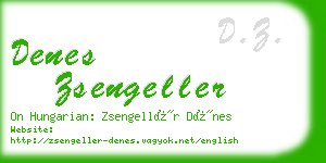 denes zsengeller business card